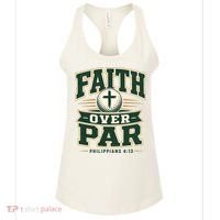 Faith Over Par Golf Inspired Funny Christian Golfers Women's Tank Top thumb 0