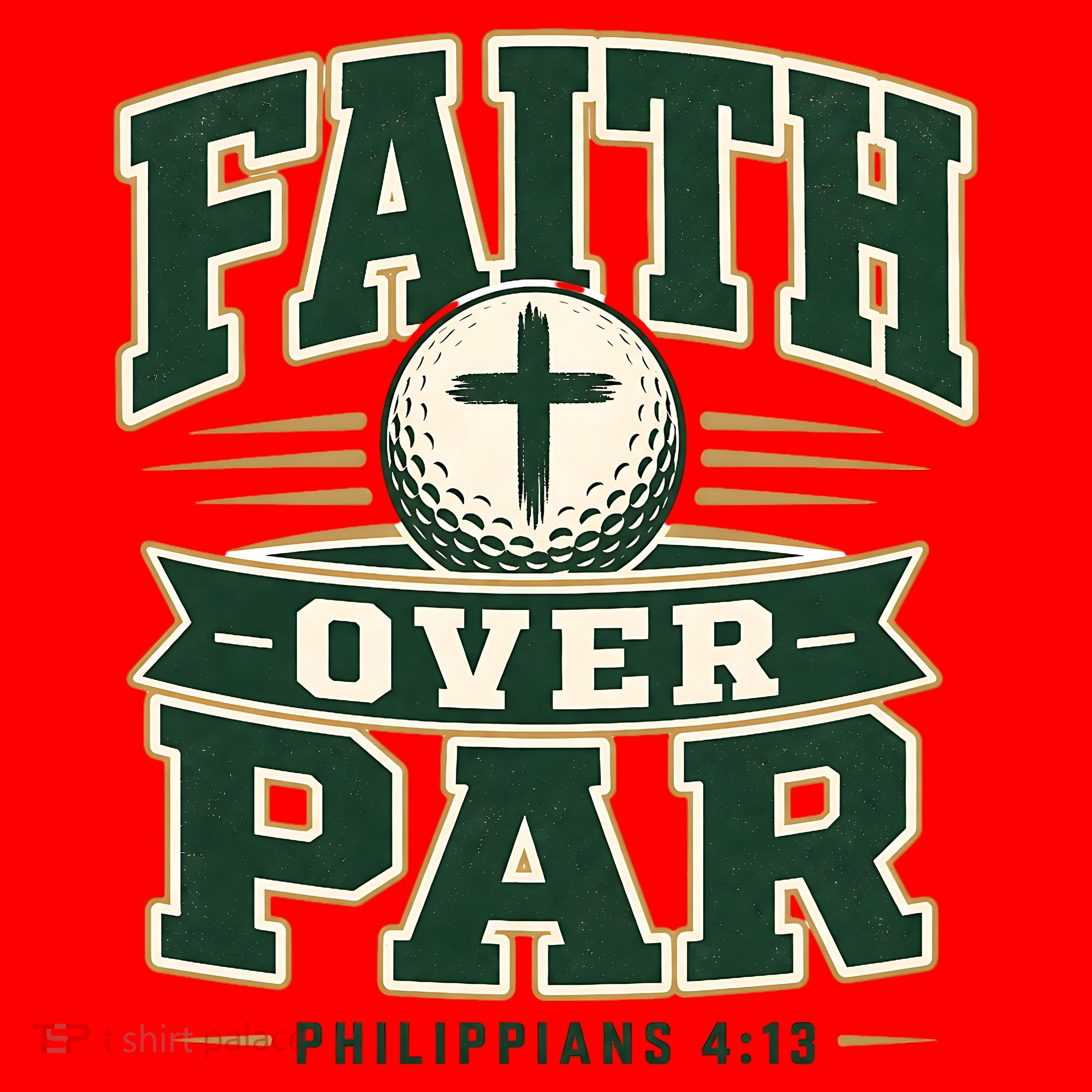 Faith Over Par Golf Inspired Funny Christian Golfers Santa Hat