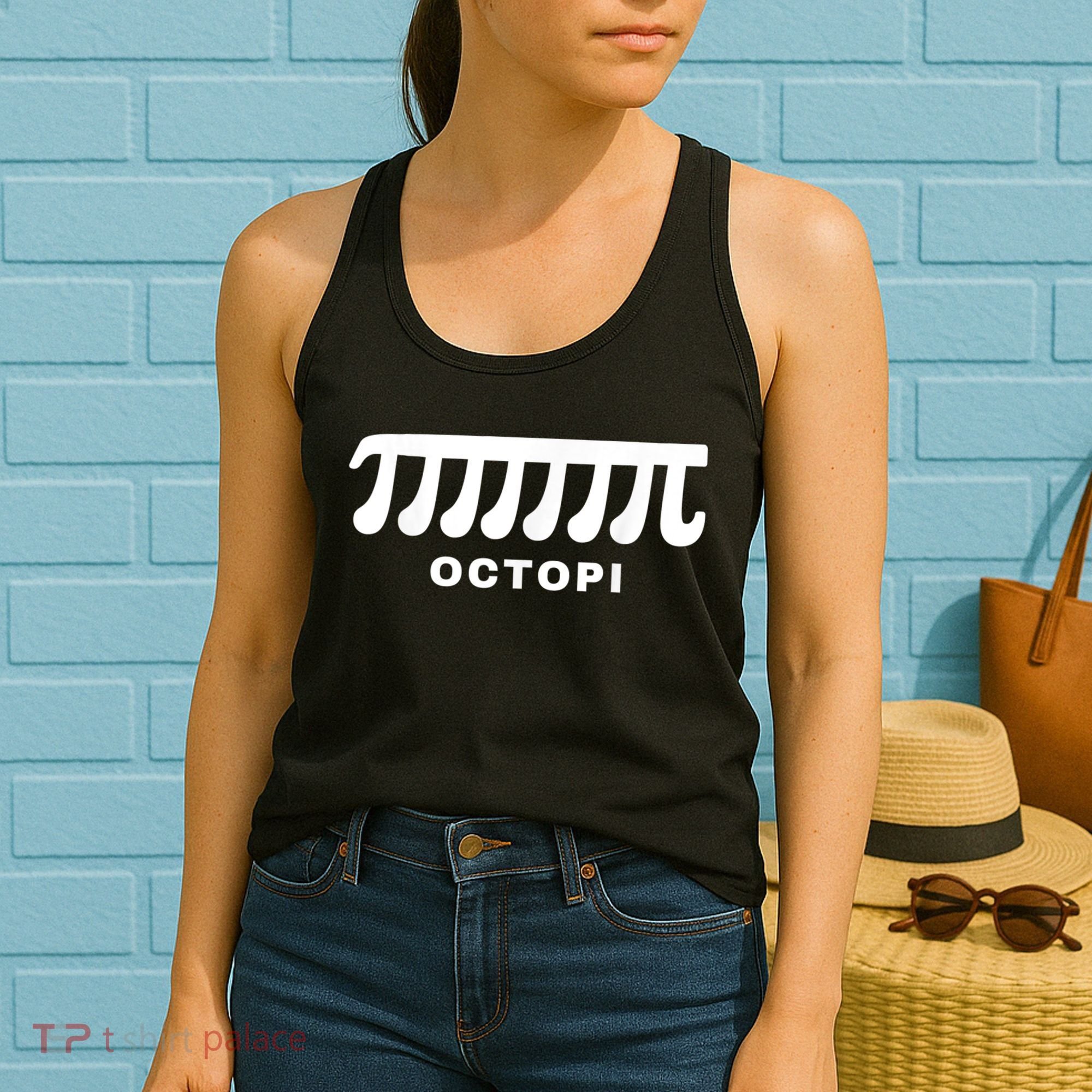 Funny Octopi Pun Happy PI Day Math Teacher Women's Tank Top