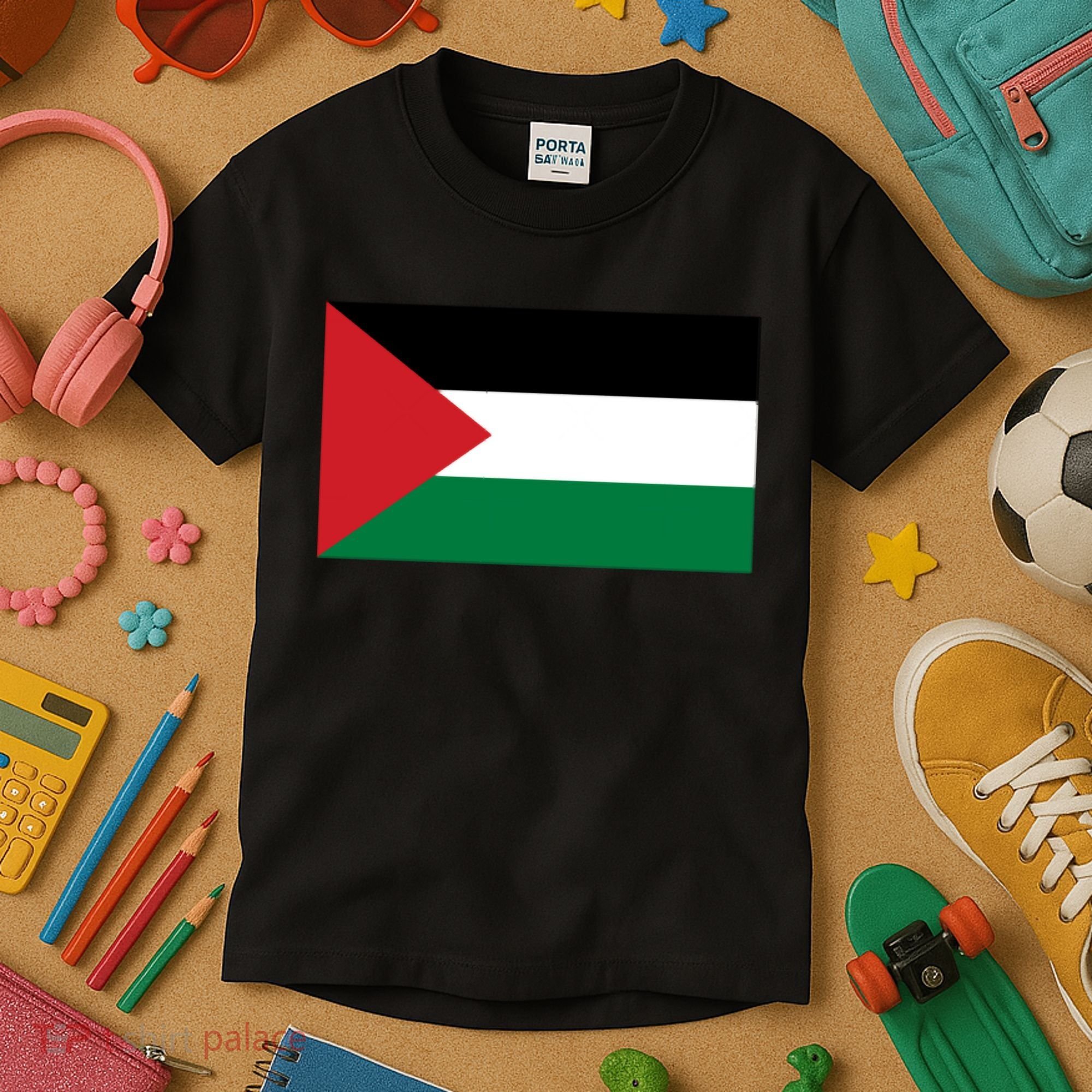 Flag Of Palestine Kids T-Shirt