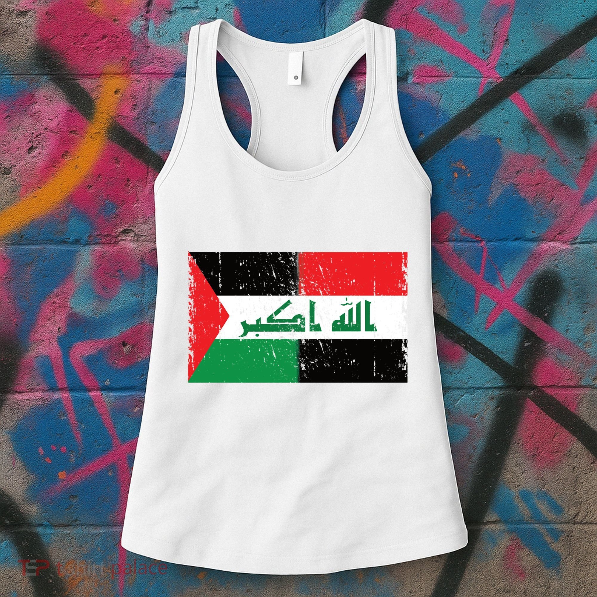 Flag Of Palestine Iraq Palestine Flag Iraq Palestine Women's Tank Top