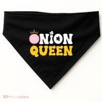 Funny Onion Queen Mom Fruit Vegetable Mother's Day Gardener Cool Gift USA-Made Doggie Bandana thumb 0
