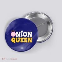 Funny Onion Queen Mom Fruit Vegetable Mother's Day Gardener Cool Gift Button thumb 0