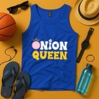 Funny Onion Queen Mom Fruit Vegetable Mother's Day Gardener Cool Gift Tank Top thumb 4