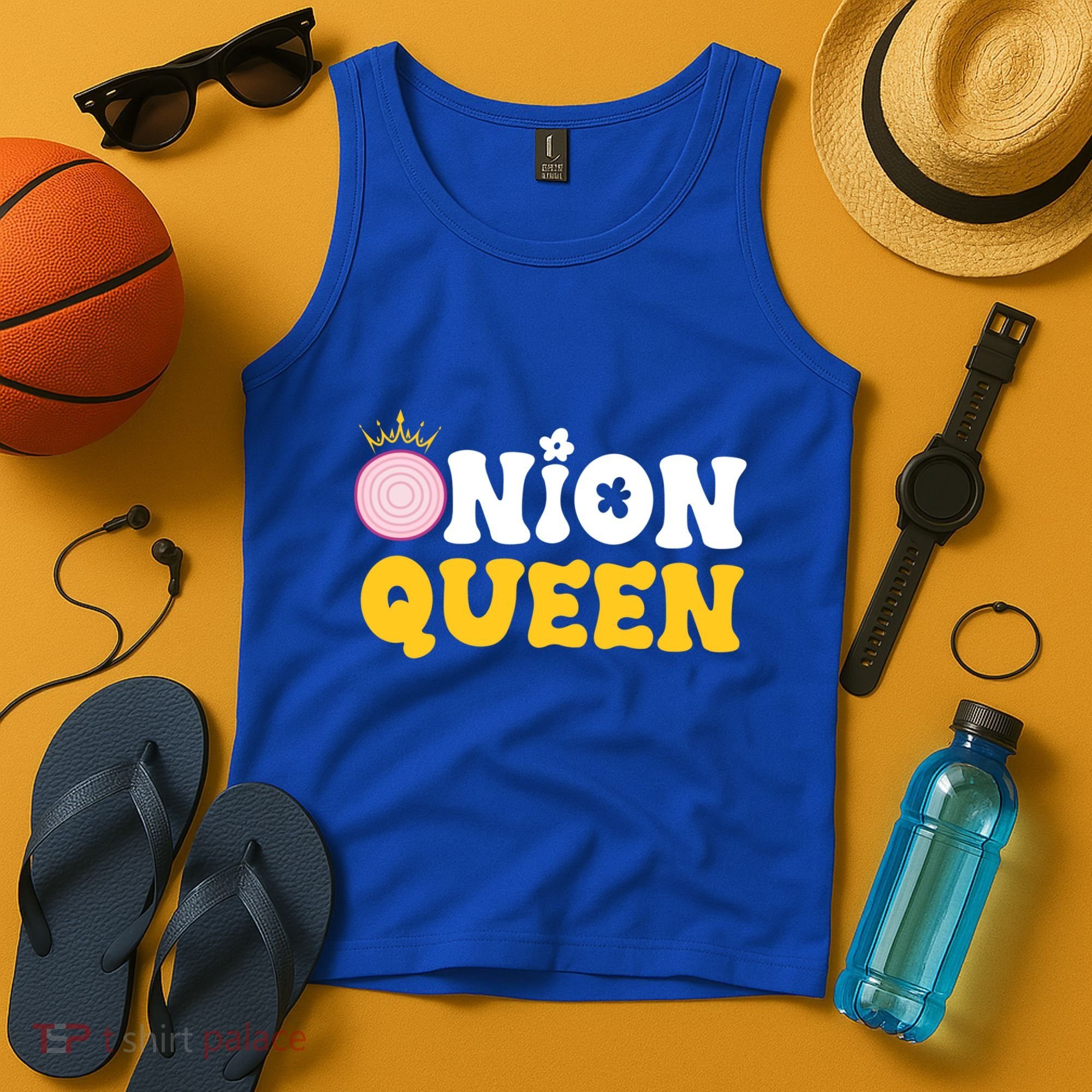 Funny Onion Queen Mom Fruit Vegetable Mother's Day Gardener Cool Gift Tank Top
