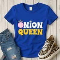 Funny Onion Queen Mom Fruit Vegetable Mother's Day Gardener Cool Gift Women's T-Shirt thumb 3