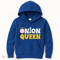Funny Onion Queen Mom Fruit Vegetable Mother's Day Gardener Cool Gift Kids Hoodie thumb 0