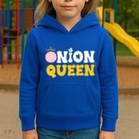 Funny Onion Queen Mom Fruit Vegetable Mother's Day Gardener Cool Gift Kids Hoodie thumb 3