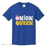 Funny Onion Queen Mom Fruit Vegetable Mother's Day Gardener Cool Gift Kids T-Shirt thumb 0