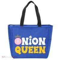 Funny Onion Queen Mom Fruit Vegetable Mother's Day Gardener Cool Gift Tote Bag thumb 0