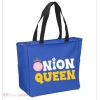 Funny Onion Queen Mom Fruit Vegetable Mother's Day Gardener Cool Gift Tote Bag thumb 2
