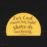For God Made His Light Shine In Our Hearts 2 Corinthians 4:6 USA-Made Doggie Bandana thumb 2