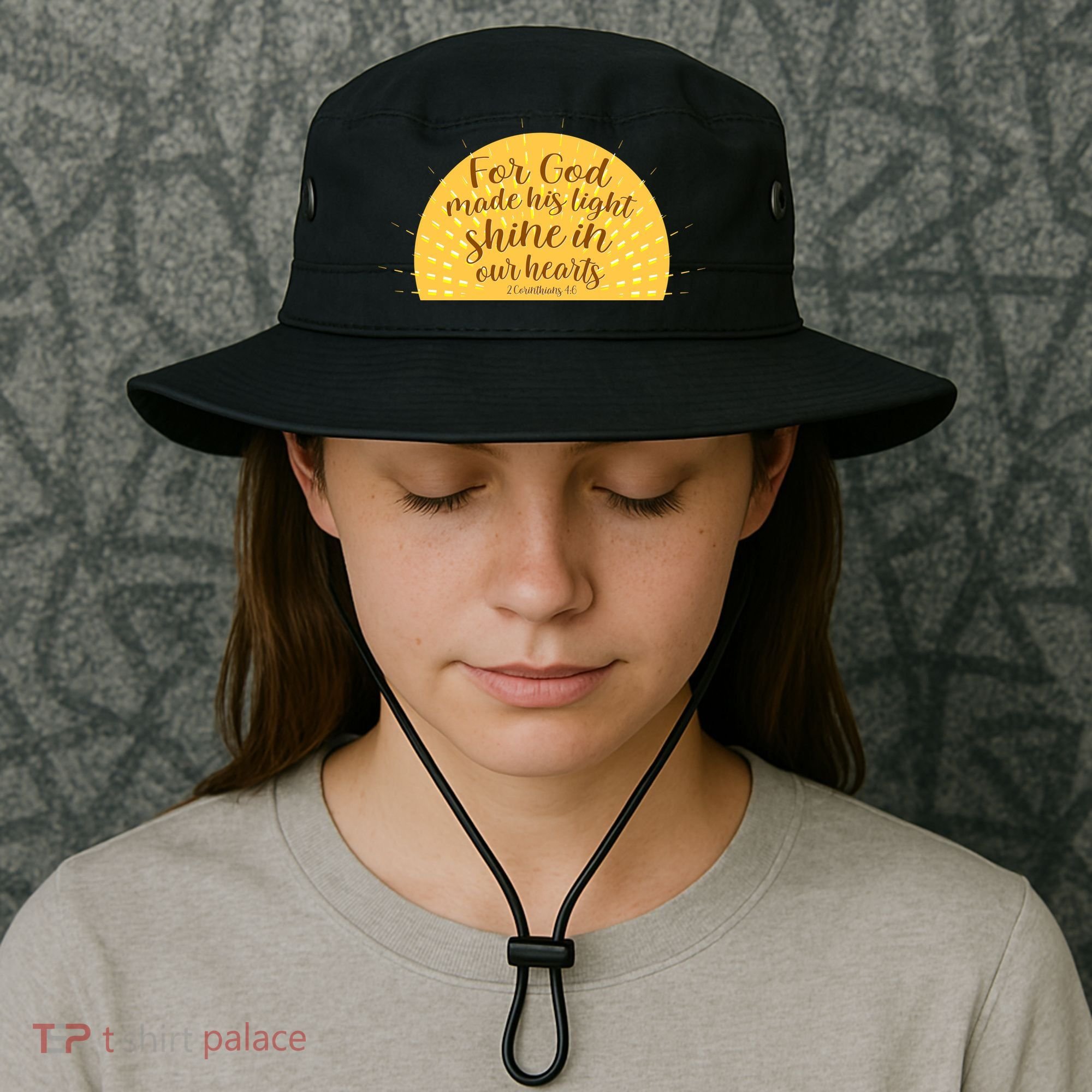 For God Made His Light Shine In Our Hearts 2 Corinthians 4:6 Bucket Hat