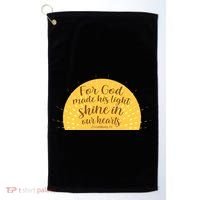 For God Made His Light Shine In Our Hearts 2 Corinthians 4:6 Golf Towel thumb 0