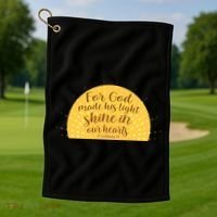For God Made His Light Shine In Our Hearts 2 Corinthians 4:6 Golf Towel thumb 1