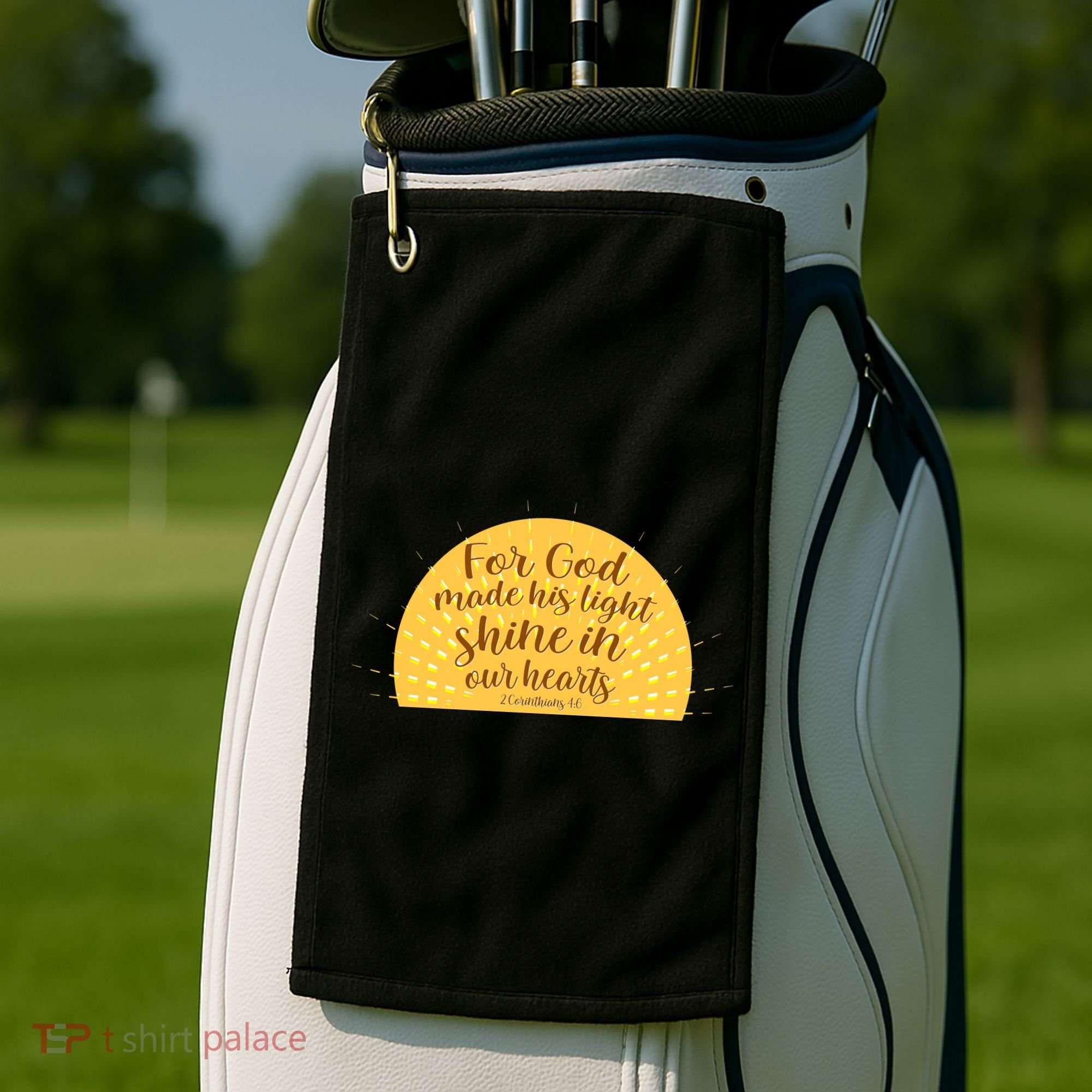 For God Made His Light Shine In Our Hearts 2 Corinthians 4:6 Golf Towel