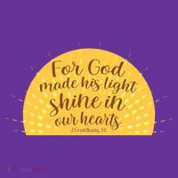 For God Made His Light Shine In Our Hearts 2 Corinthians 4:6 Button thumb 1