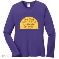 For God Made His Light Shine In Our Hearts 2 Corinthians 4:6 Women's Long Sleeve Shirt thumb 0