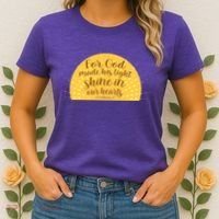 For God Made His Light Shine In Our Hearts 2 Corinthians 4:6 Women's T-Shirt thumb 2