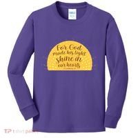 For God Made His Light Shine In Our Hearts 2 Corinthians 4:6 Kids Long Sleeve Shirt thumb 0