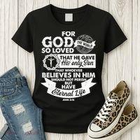 For God So Loved the World John 3:16 Women's T-Shirt thumb 3