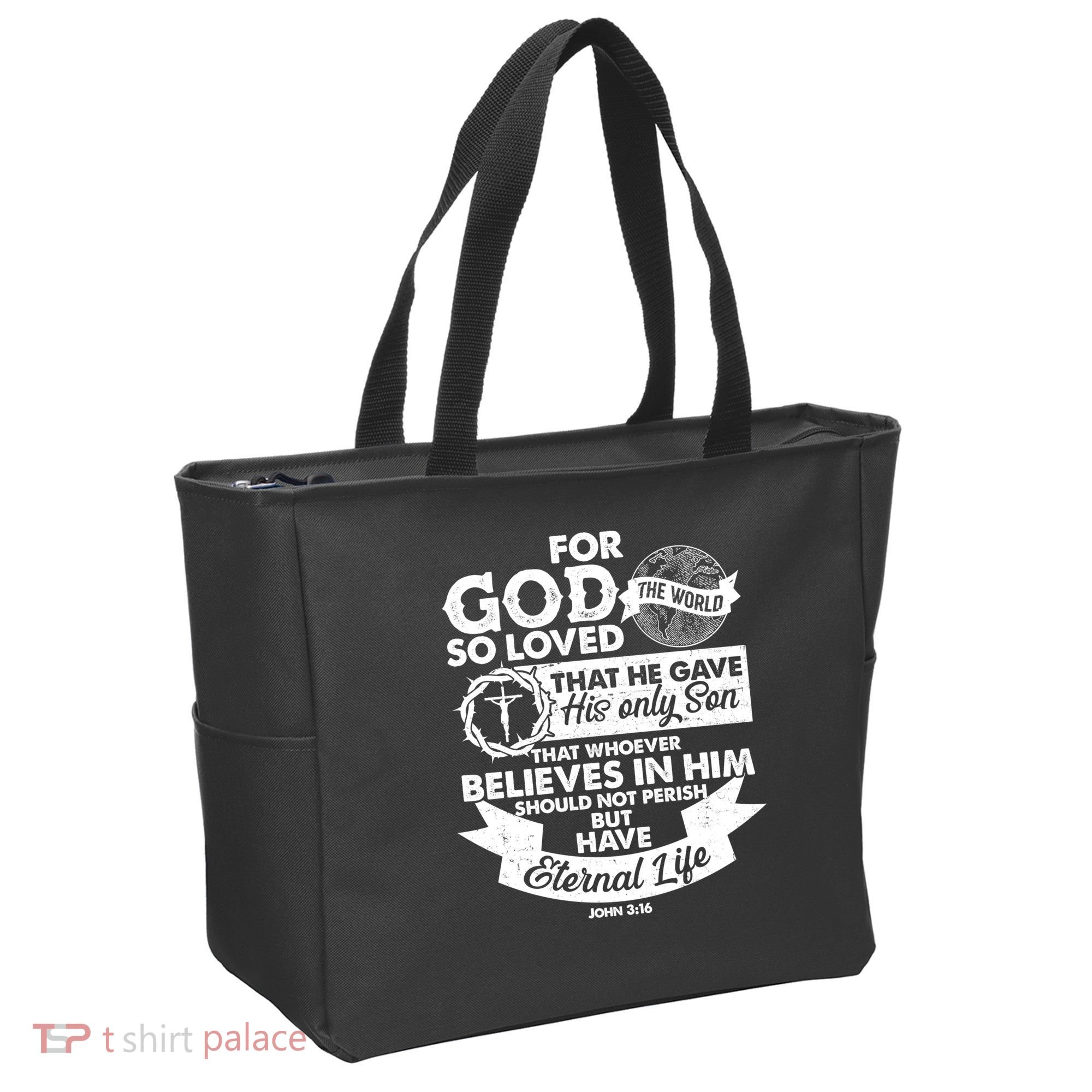 For God So Loved the World John 3:16 Tote Bag