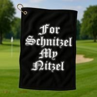For Schnitzel My Nitzel Funny Oktoberfest Golf Towel thumb 1