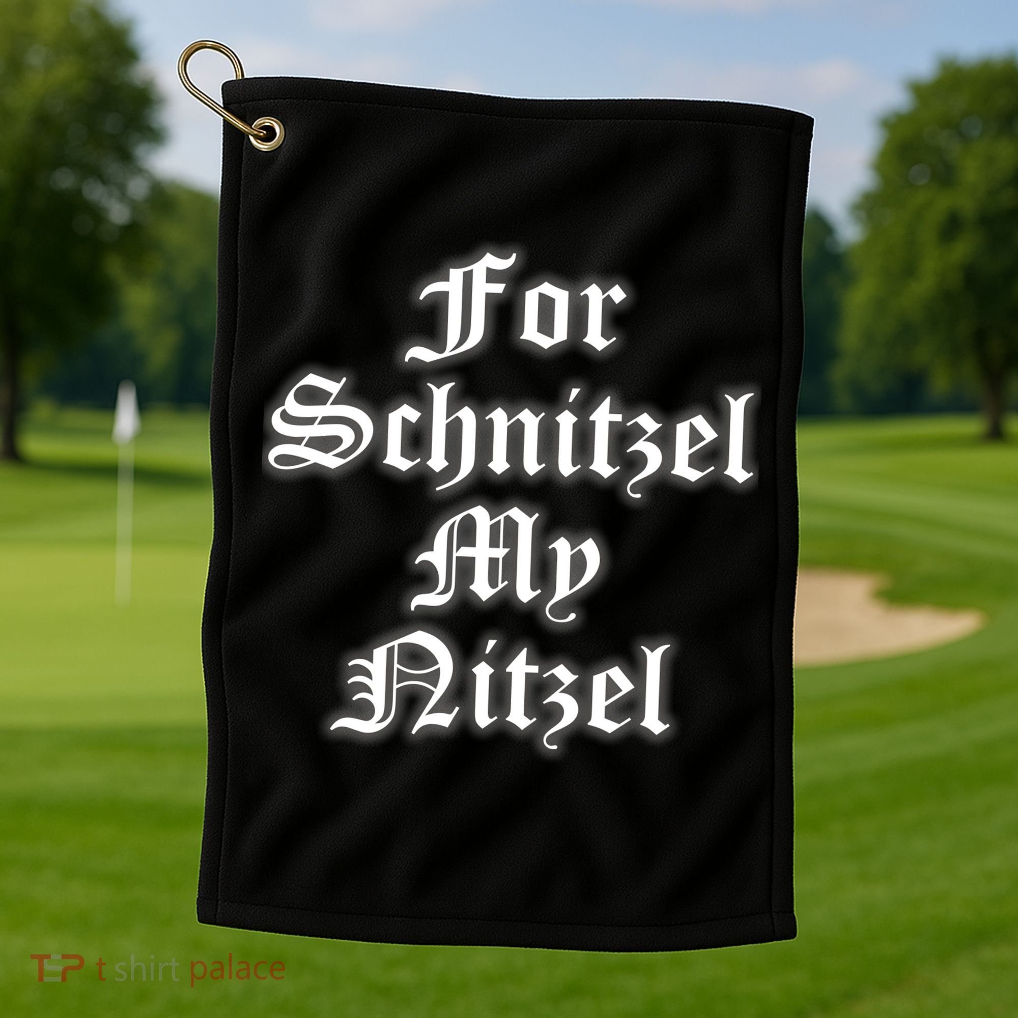 For Schnitzel My Nitzel Funny Oktoberfest Golf Towel