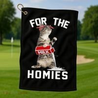 For The Homies Gangsta Cat Golf Towel thumb 1