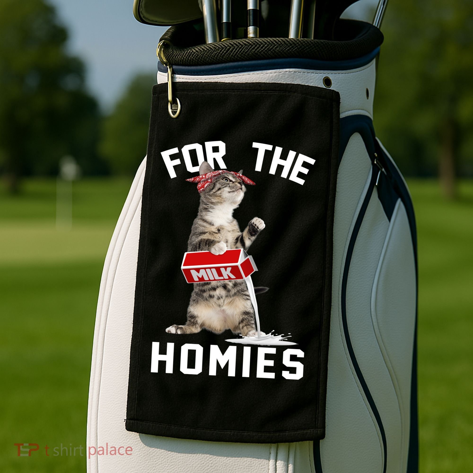 For The Homies Gangsta Cat Golf Towel