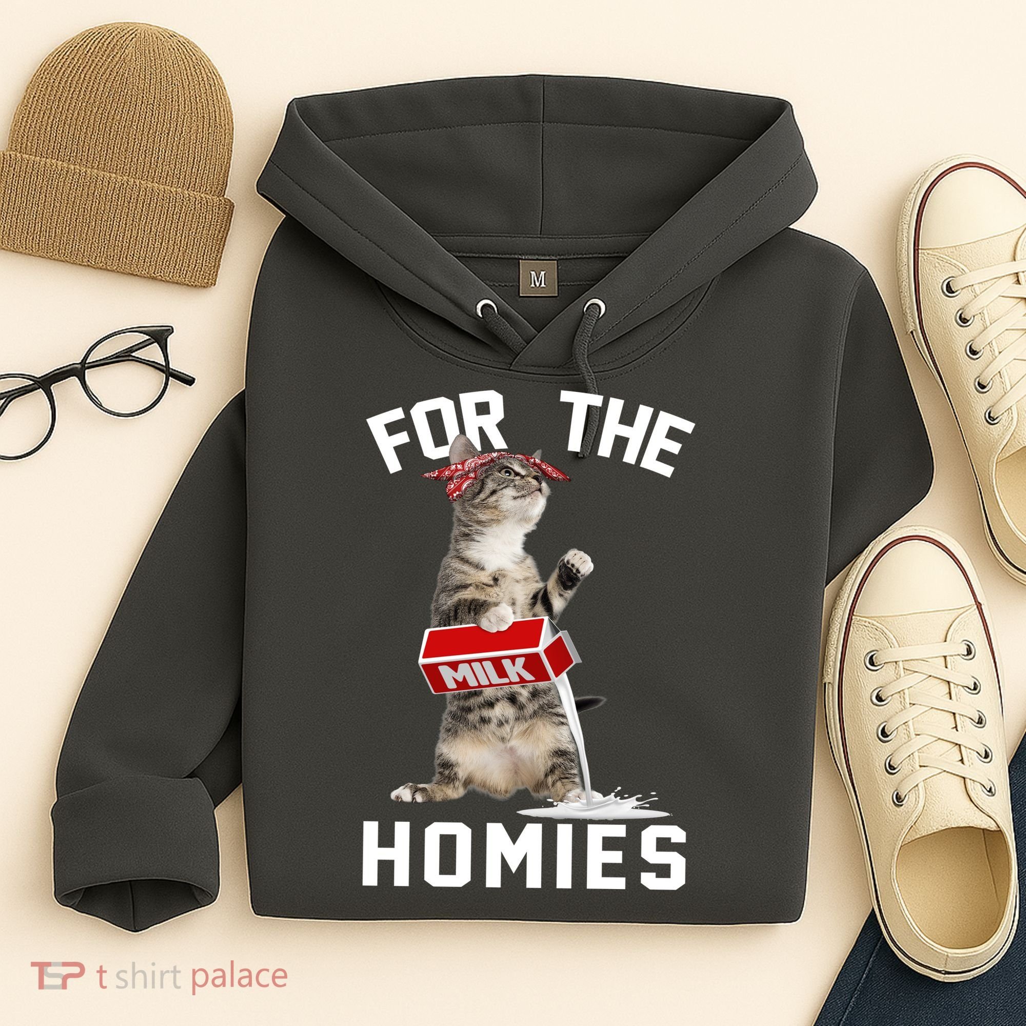 For The Homies Gangsta Cat Hoodie