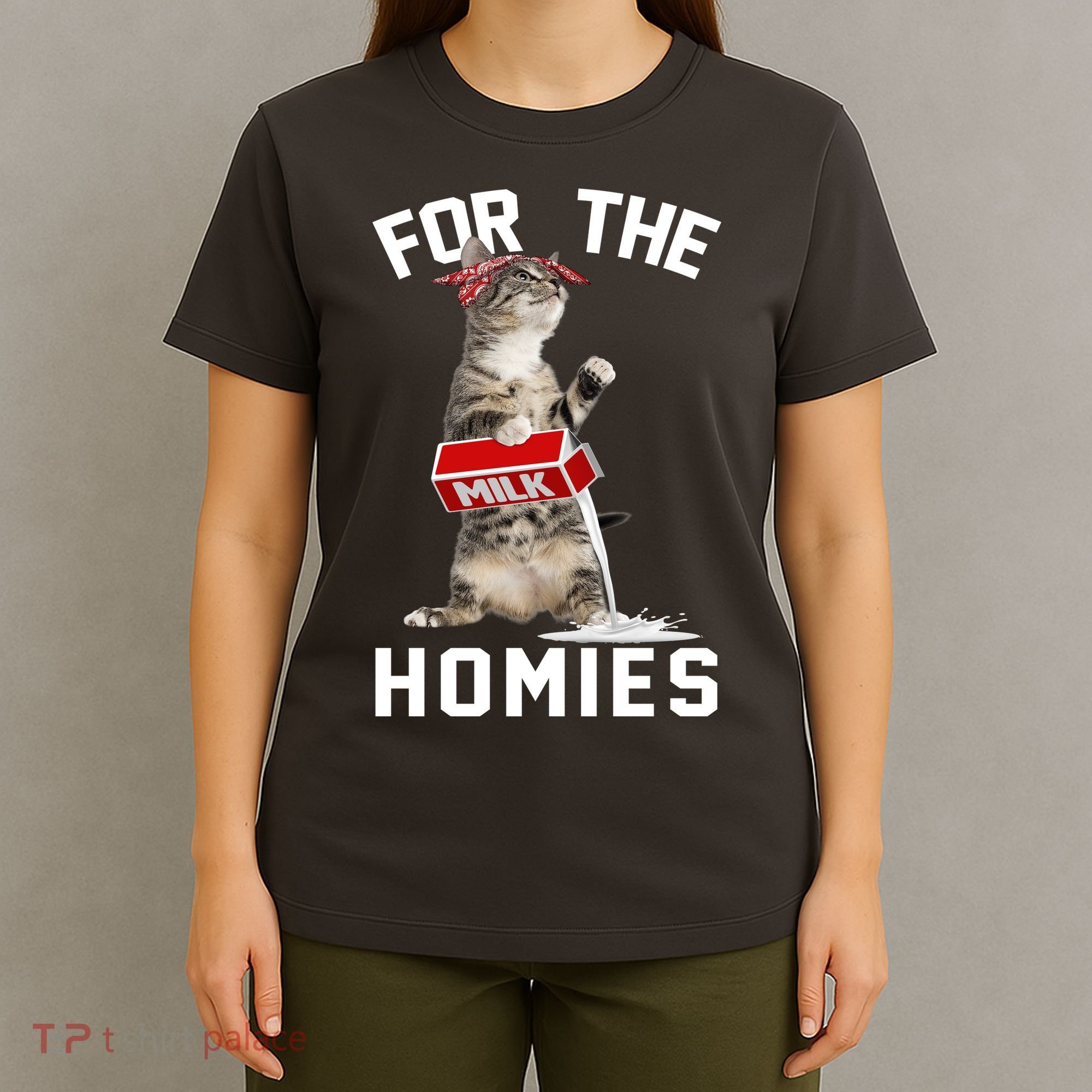 For The Homies Gangsta Cat T-Shirt