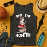 For The Homies Gangsta Cat Tank Top thumb 4