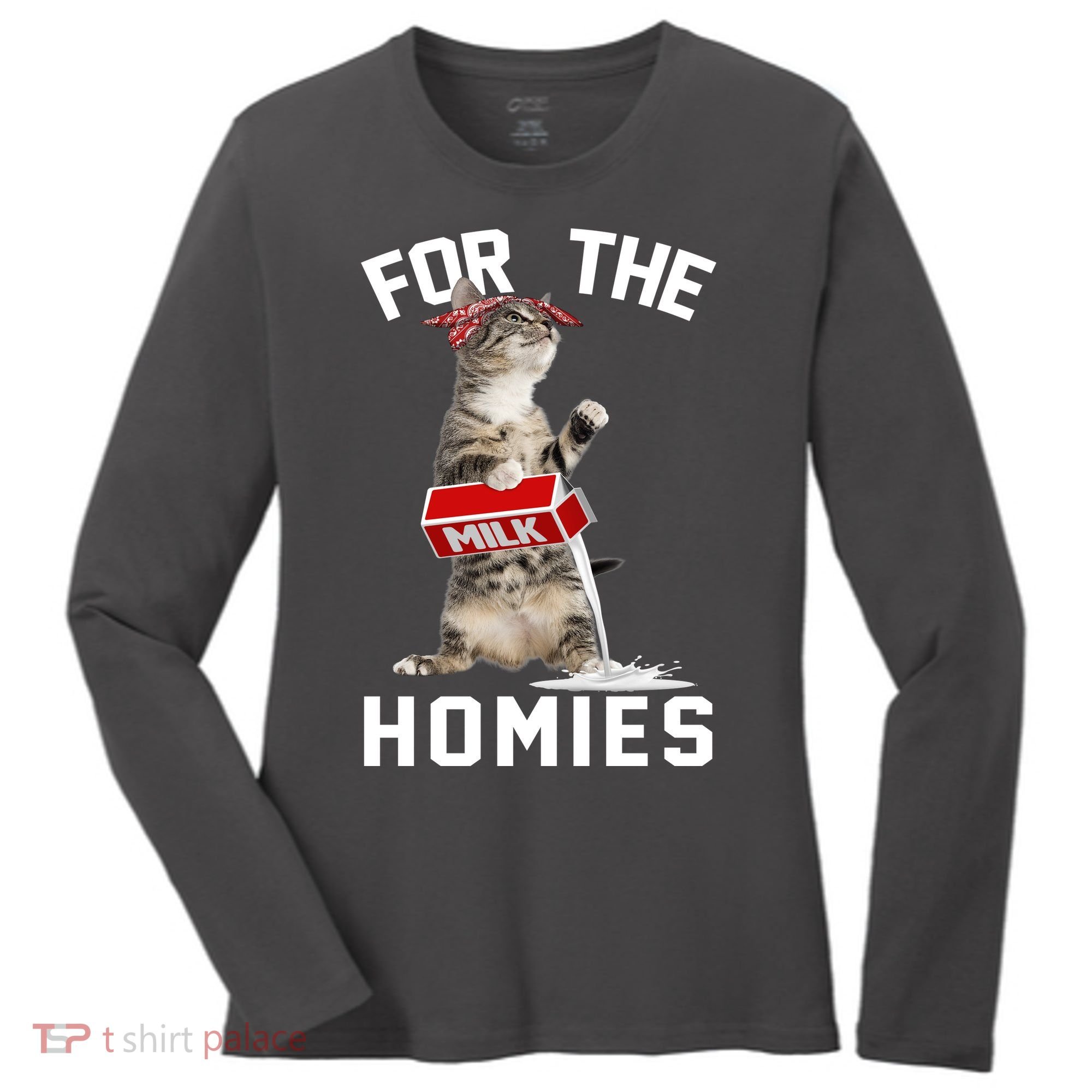 For The Homies Gangsta Cat Women's Long Sleeve Shirt