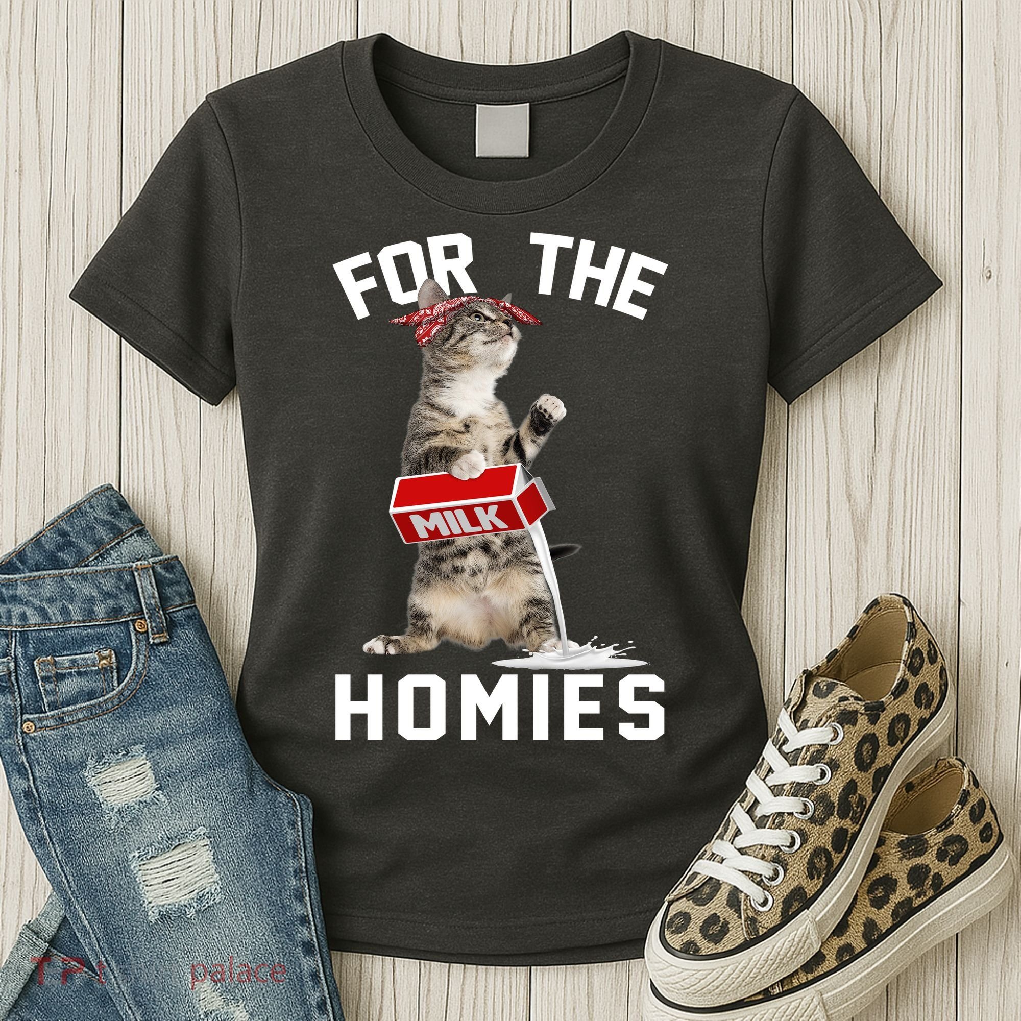 For The Homies Gangsta Cat Women's T-Shirt