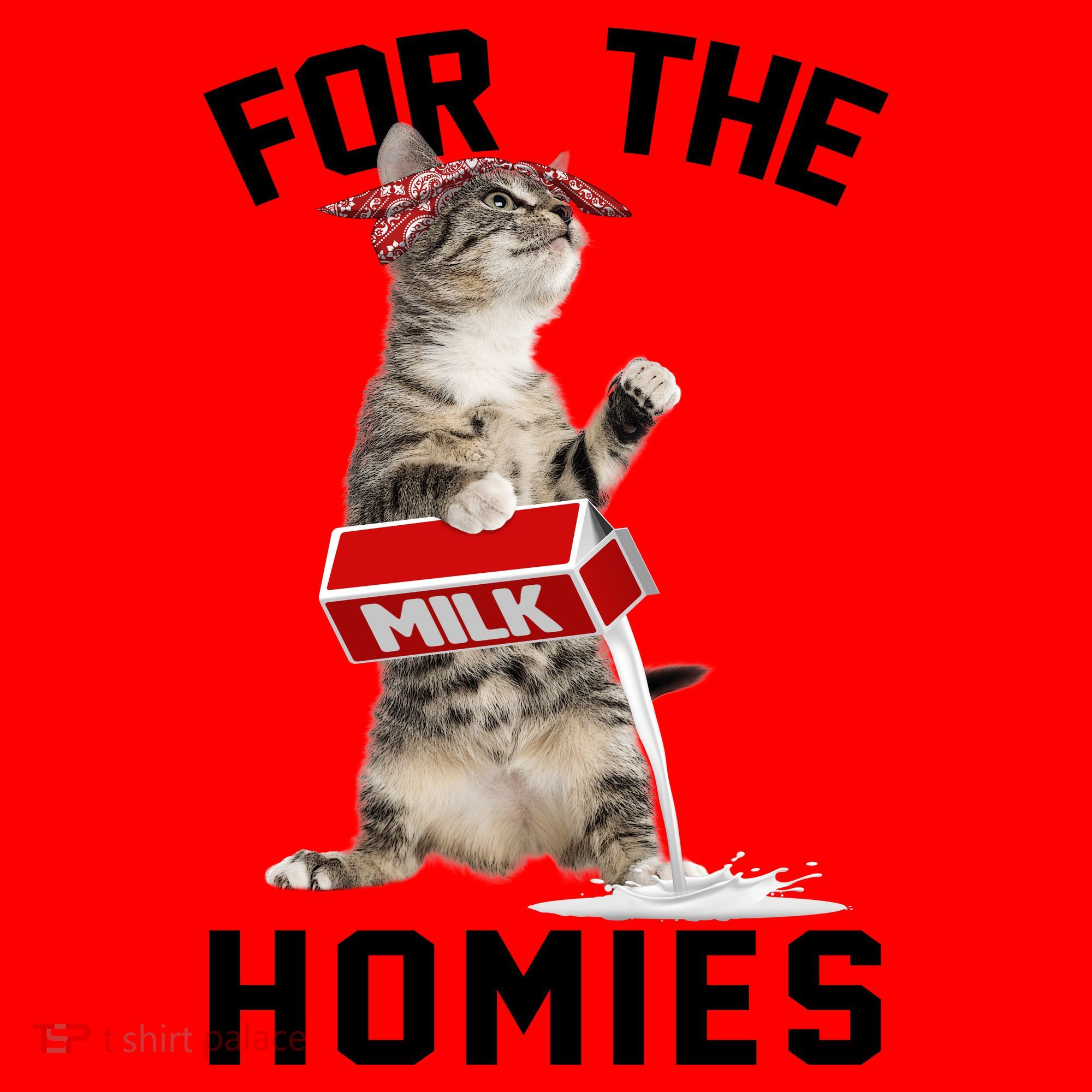 For The Homies Gangsta Cat Santa Hat