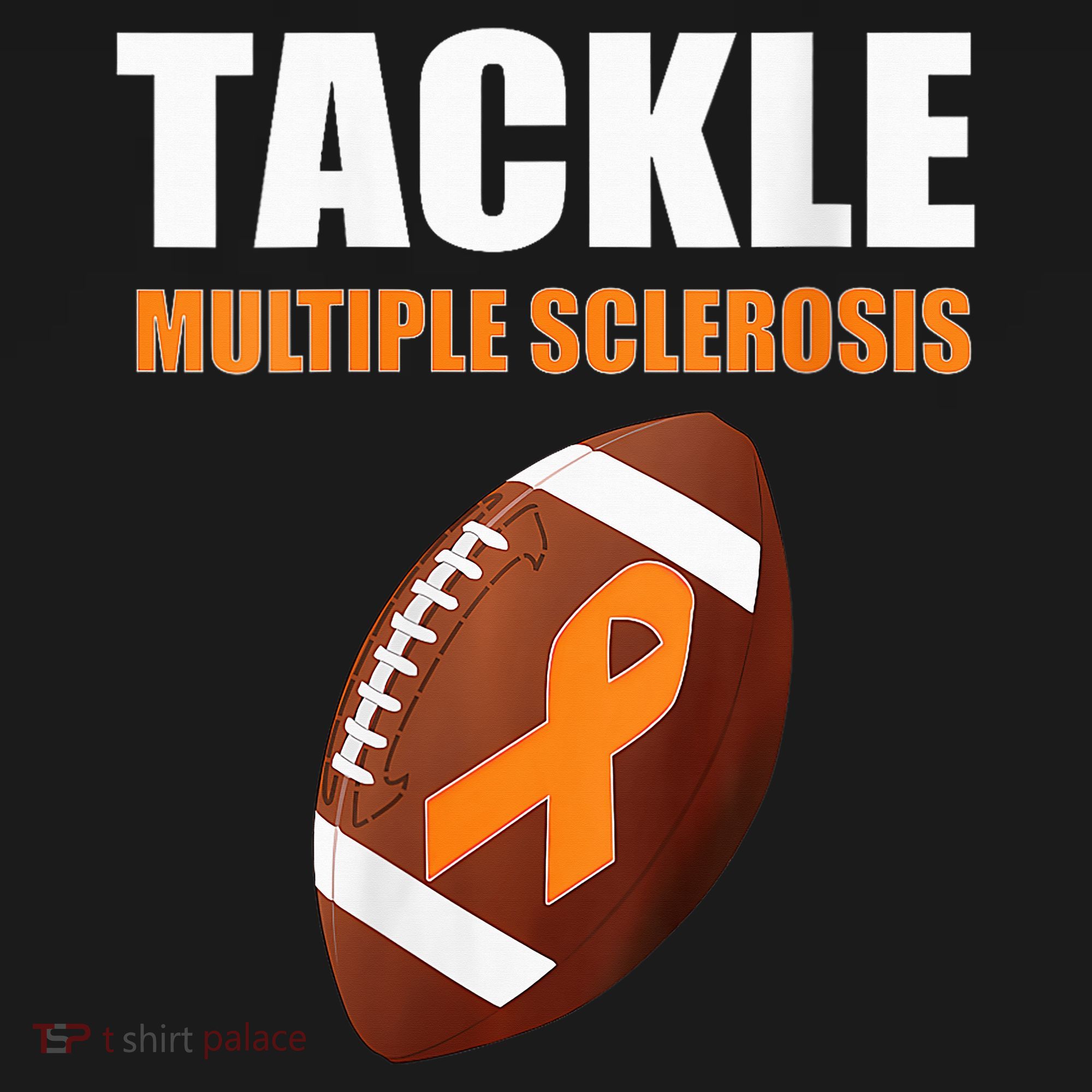 Football Orange Ribbon Multiple Sclerosis Awareness Apron