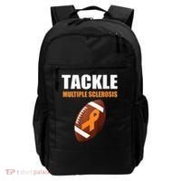 Football Orange Ribbon Multiple Sclerosis Awareness Backpack thumb 0