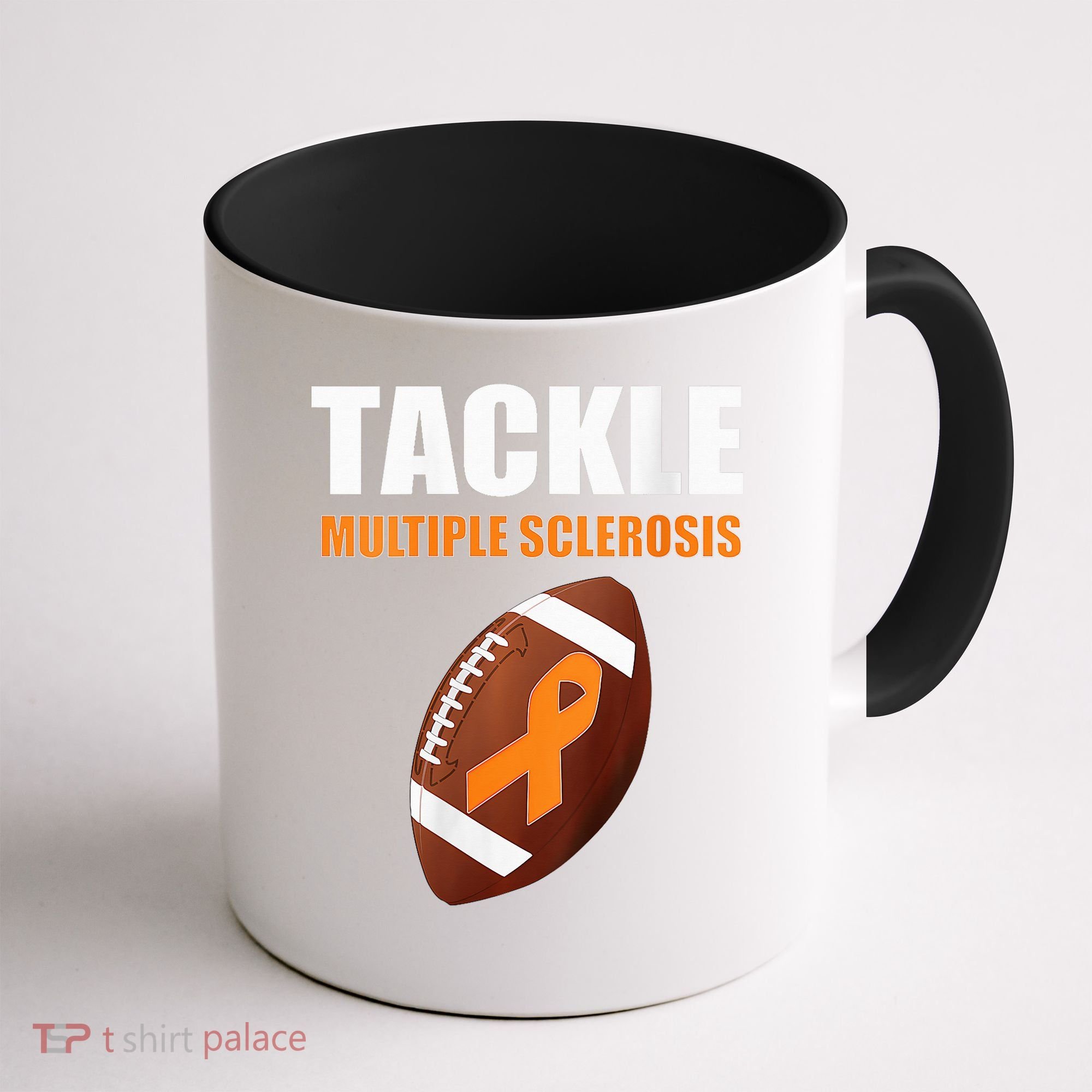 Football Orange Ribbon Multiple Sclerosis Awareness Coffee Mug