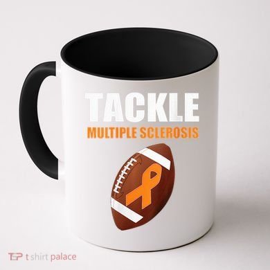 Football Orange Ribbon Multiple Sclerosis Awareness Coffee Mug