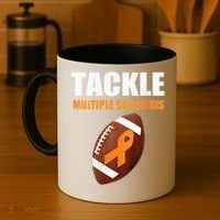 Football Orange Ribbon Multiple Sclerosis Awareness Coffee Mug thumb 4