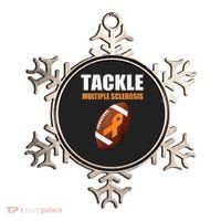 Football Orange Ribbon Multiple Sclerosis Awareness Ornament thumb 0
