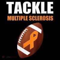 Football Orange Ribbon Multiple Sclerosis Awareness Ornament thumb 1