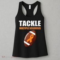 Football Orange Ribbon Multiple Sclerosis Awareness Women's Tank Top thumb 3
