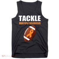 Football Orange Ribbon Multiple Sclerosis Awareness Tank Top thumb 0