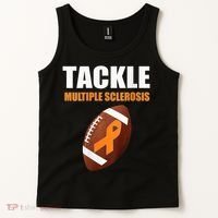Football Orange Ribbon Multiple Sclerosis Awareness Tank Top thumb 2