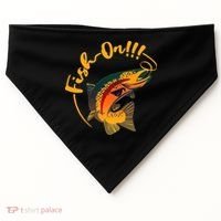Fish On!!! Rainbow Trout Fishing USA-Made Doggie Bandana thumb 0