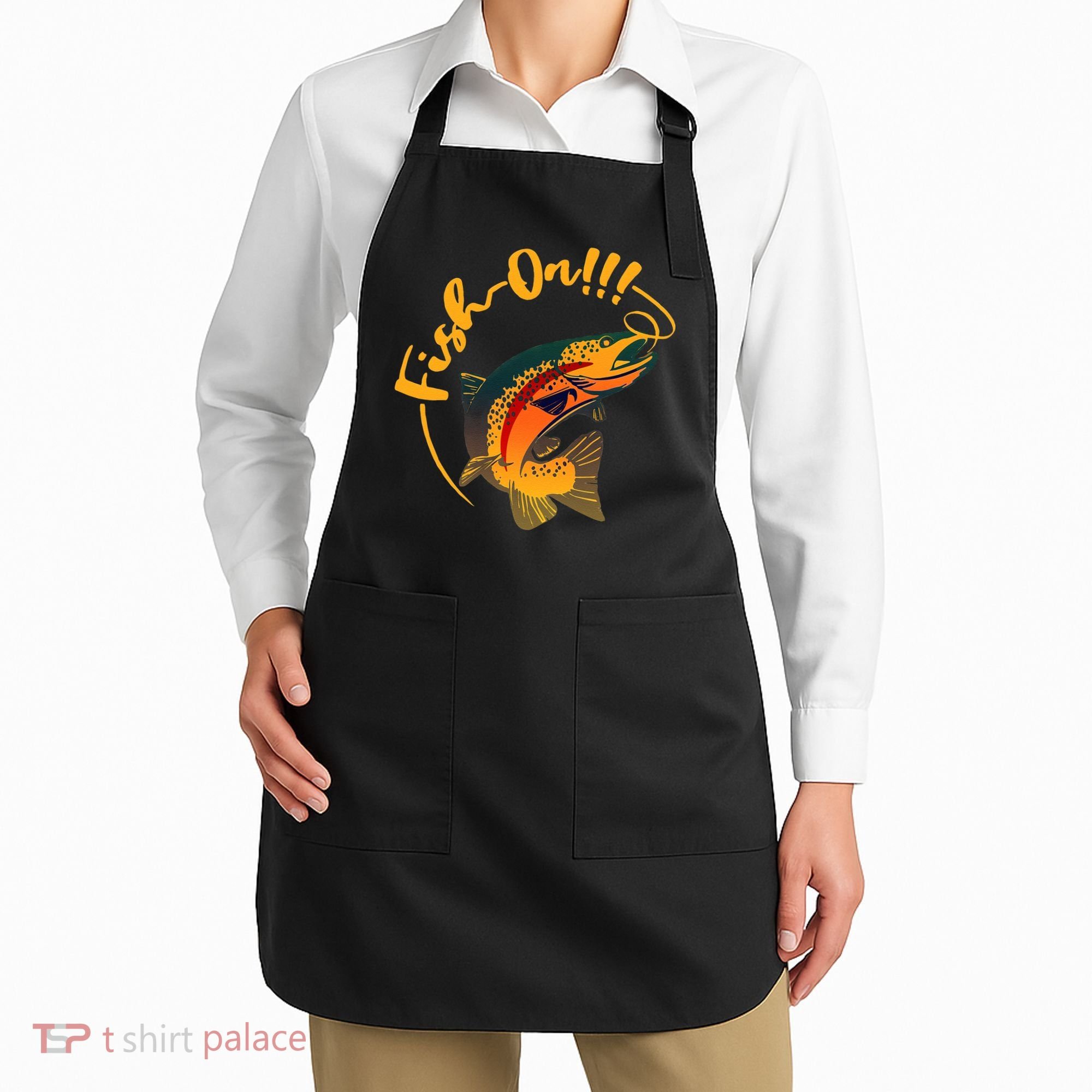Fish On!!! Rainbow Trout Fishing Apron
