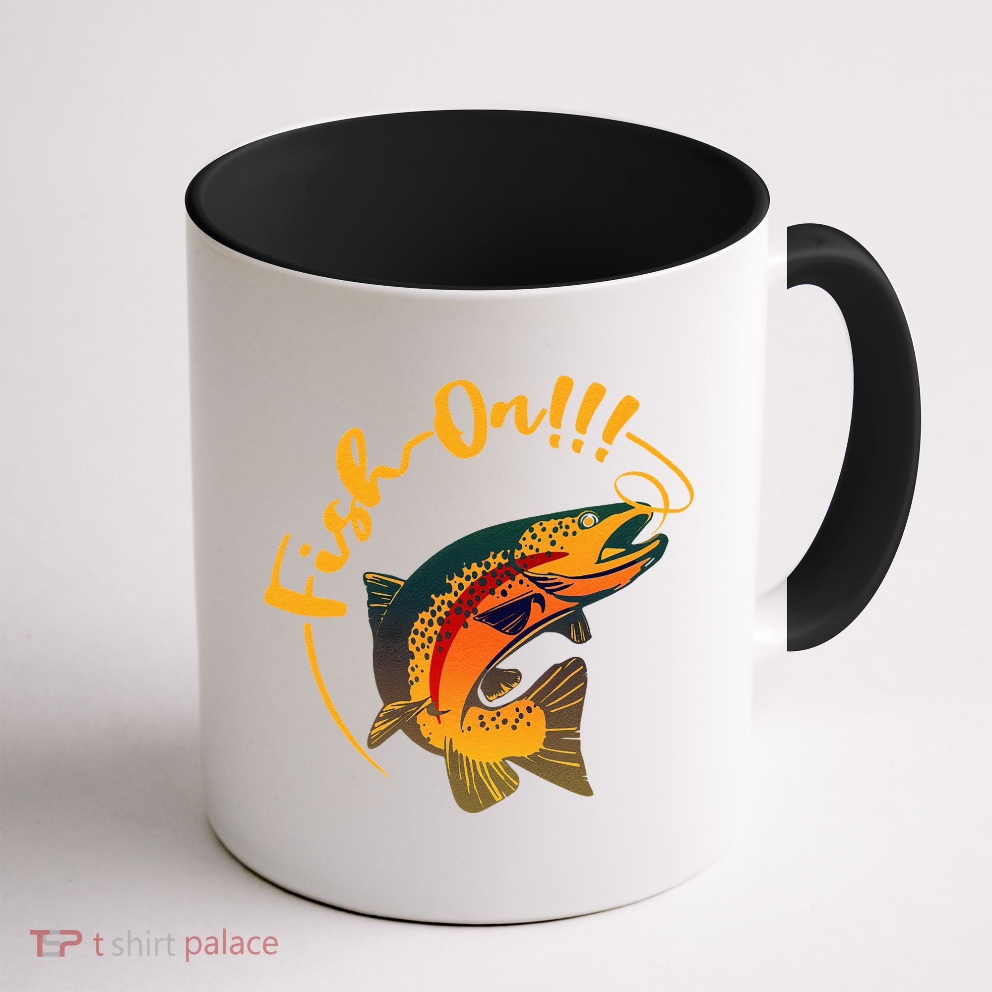 Fish On!!! Rainbow Trout Fishing Coffee Mug