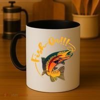 Fish On!!! Rainbow Trout Fishing Coffee Mug thumb 4